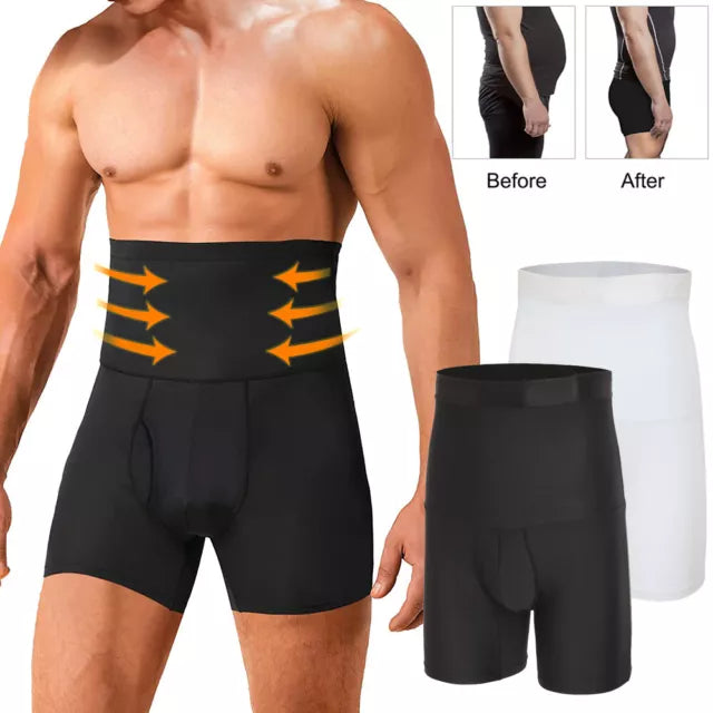 BÓXER CONTROL DE ABDOMEN PARA HOMBRES NEGRO