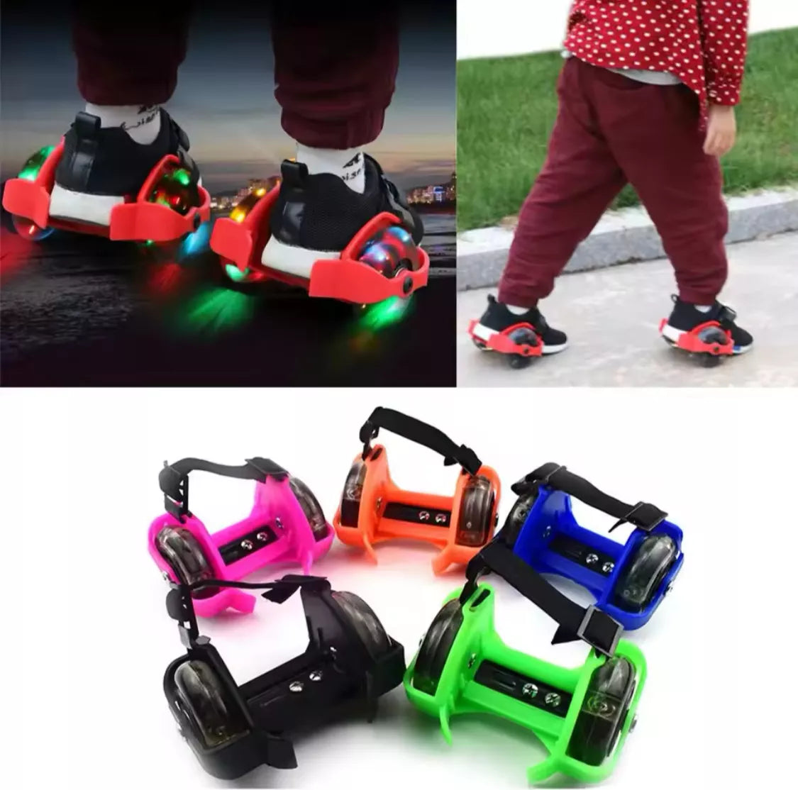 Patines Ajustables para Zapatillas con Luces Led